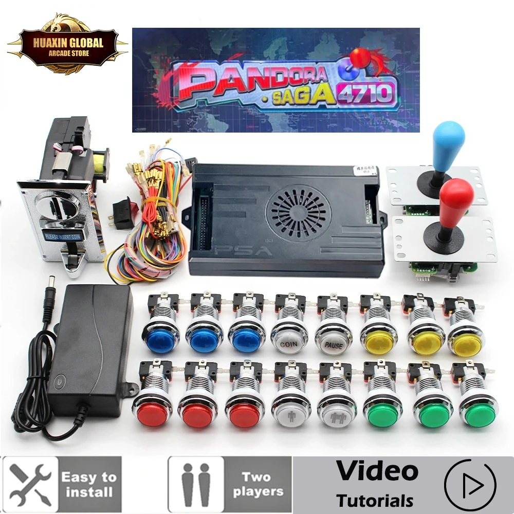 Arcade Cabinet Diy Kit 2 Player - 2-gra 4710 w 1 Pandora Saga
