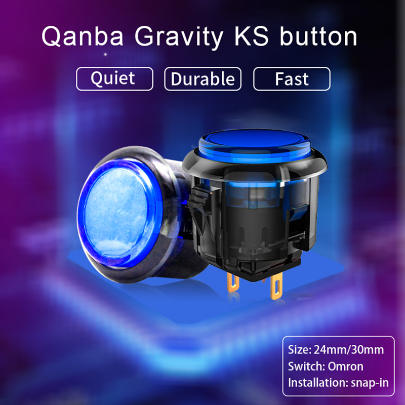 Arcade Buttons 24Mm 30Mm Snap In - Przyciski Arcade QANBA Gravity KS Mechaniczne