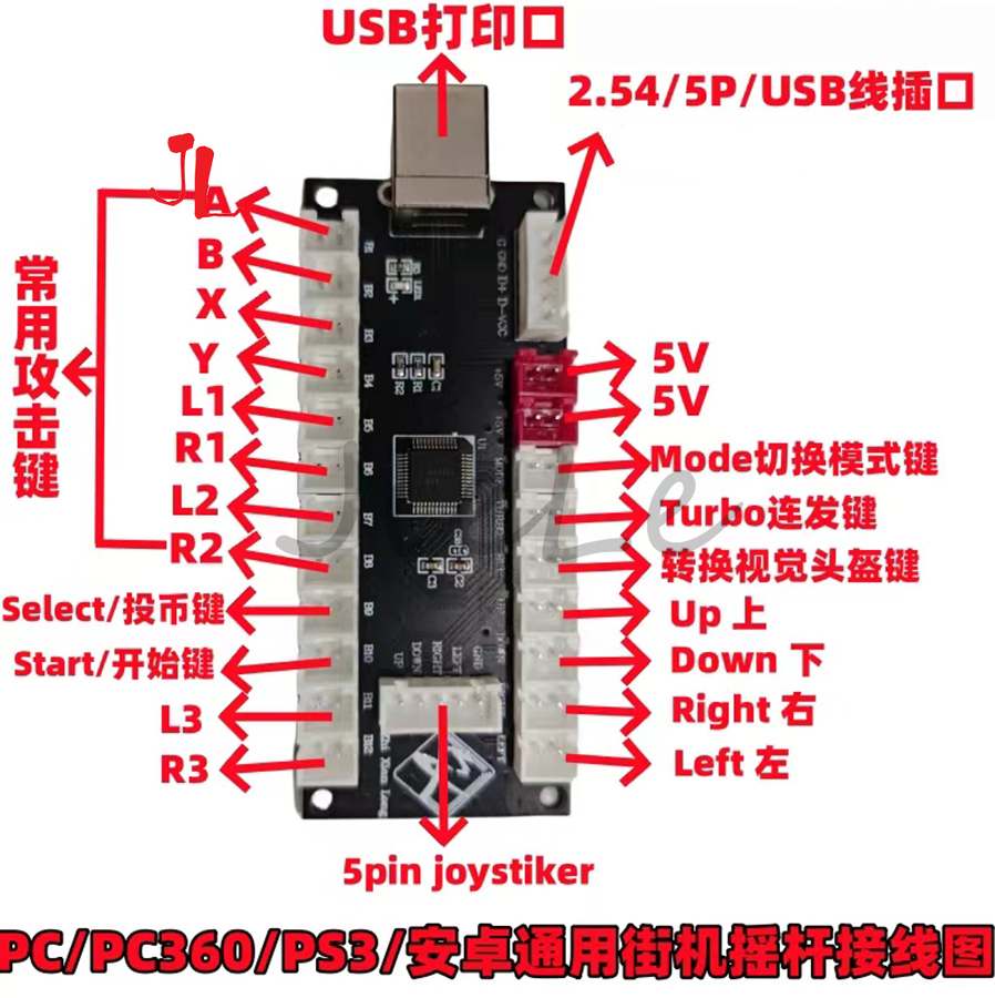 PC PC360 PS3 Android Encoder,  – Arcade Encoder Board Zero Delay Usb recenzja i cena