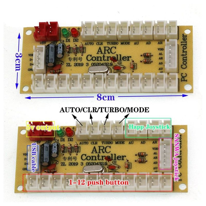 T23C 10 SZT. Płytka kontrolera – Arcade Encoder Board Zero Delay Usb recenzja i cena